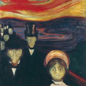 Edvard Munch Anxiety Poster 1894 Wall Art Painting