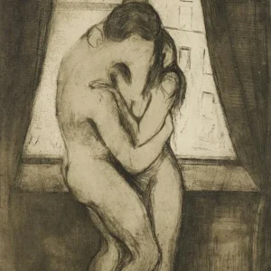 Edvard Munch The Kiss Poster 1897 Wall Art Painting