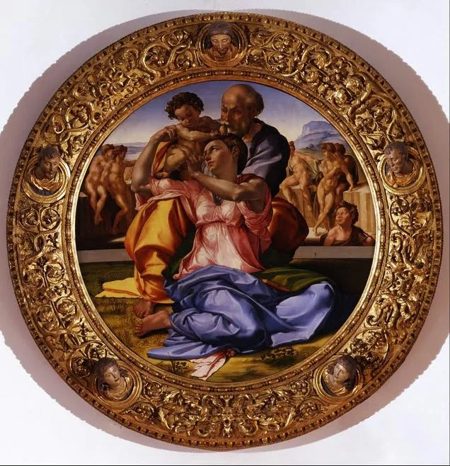007_doni-tondo-michelangelo-buonarroti Michelangelo Doni Tondo Poster 1506 Wall Art Painting - Image 1
