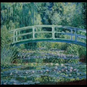 Claude Monet Water Lilies and Japanese Bridge Poster 1900 Wall Art Painting