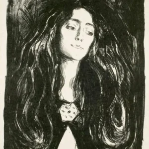 Edvard Munch The Brooch Eva Mudocci Poster 1903 Wall Art Painting