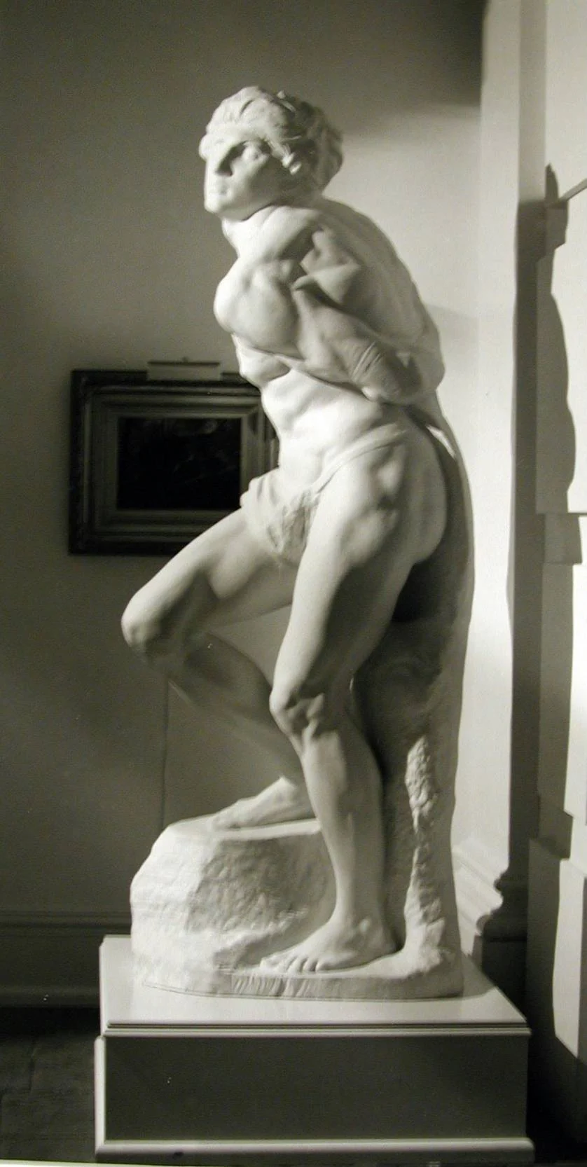 013_rebellious-captive-michelangelo-buonarroti Michelangelo Rebellious Captive Poster 1513 Wall Art Painting - Image 1
