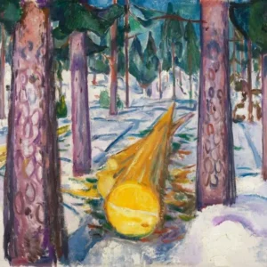 Edvard Munch The Yellow Log Poster 1912 Wall Art Painting