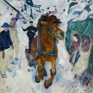 Edvard Munch Galloping Horse Poster 1912 Wall Art Painting