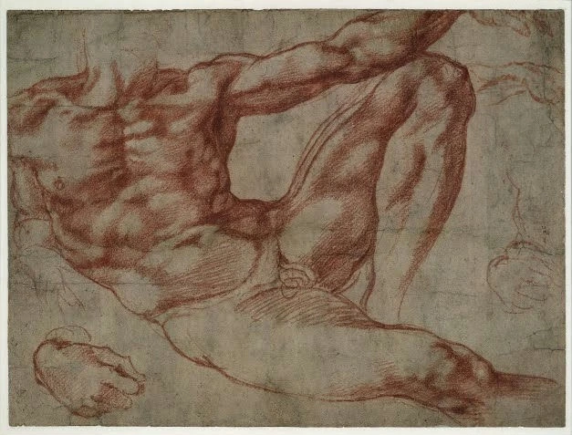 015_study-for-adam-michelangelo-buonarroti Michelangelo Study for Adam Poster 1510 Wall Art Painting - Image 1