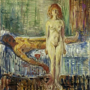 Edvard Munch The Death of Marat II Poster 1907 Wall Art Painting