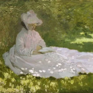 Claude Monet Springtime Giverny Poster 1886 Wall Art Painting