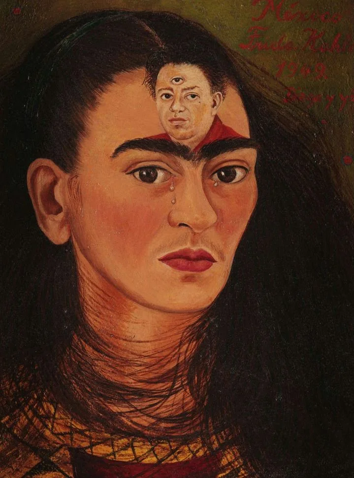 020_diego-and-i-frida-kahlo Frida Kahlo Diego and I Self Portrait Poster 1949 Wall Art Portrait - Image 1