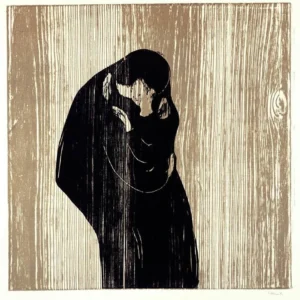 Edvard Munch Kiss IV Poster 1902 Wall Art Painting