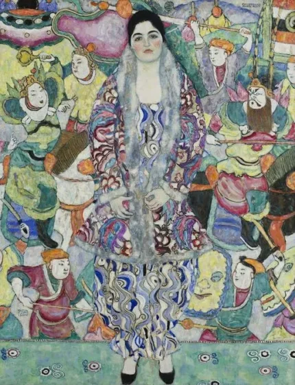 Gustav Klimt Portrait of Friedericke Maria Beer Poster 1903 Wall Art Symbolist Painting