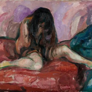 Edvard Munch Weeping Nude Poster 1913 Wall Art Painting