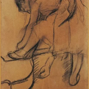 Edgar Degas Dancer Adjusting Her Slipper Poster 1882 Wall Art Painting