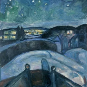 Edvard Munch Starry Night Over the Rhone Poster 1893 Wall Art Painting