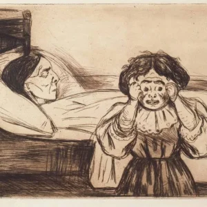 Edvard Munch The Dead Mother and Child Poster 1899 Wall Art Painting