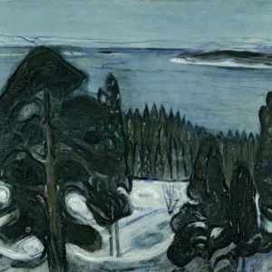 Edvard Munch Winter Night Poster 1900 Wall Art Painting