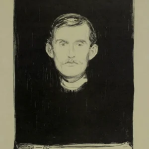 Edvard Munch Self-Portrait Poster 1895 Wall Art Painting