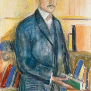 Edvard Munch Herbert Esche in the Library Poster 1905 Wall Art Painting