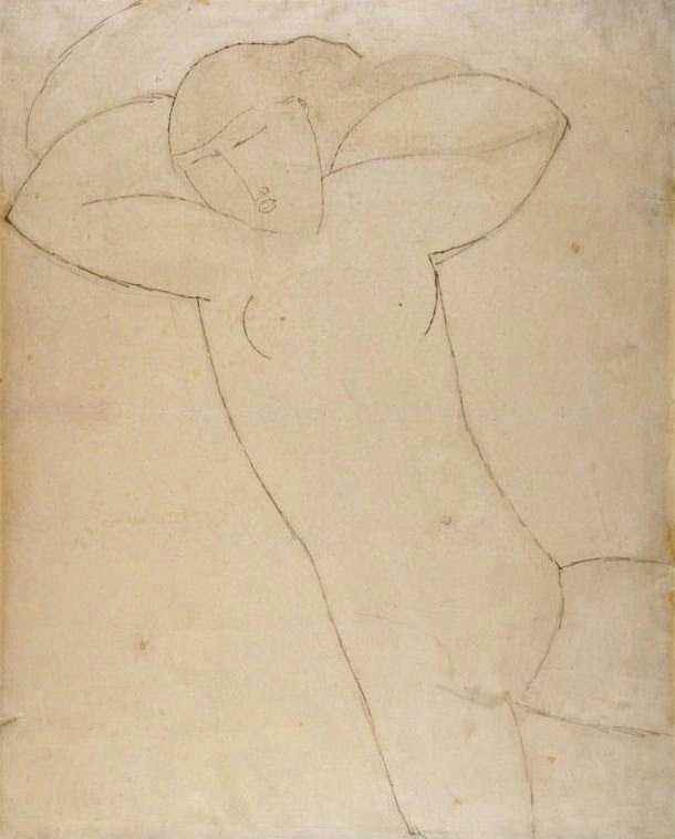 Amedeo Modigliani Nudo Sdraiato Poster 1917 Wall Art Painting