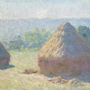 Claude Monet Haystacks End of Summer Poster 1891 Wall Art Painting