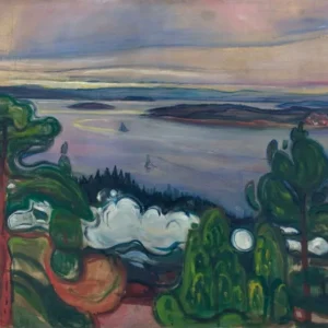 Edvard Munch Train Smoke Poster 1900 Wall Art Painting
