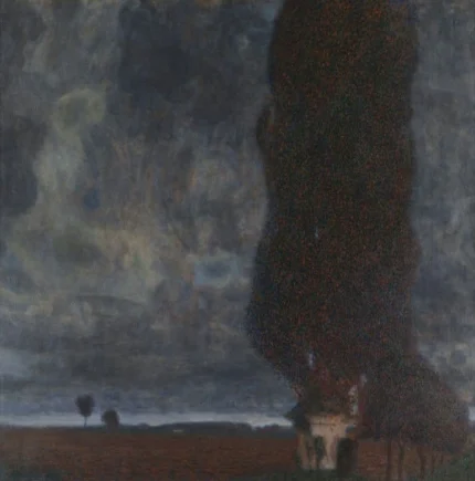 Gustav Klimt The Large Poplar II Gathering Storm Poster 1902 Wall Art Symbolist Painting