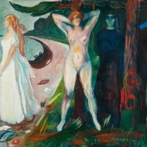 Edvard Munch Woman Poster 1894 Wall Art Painting