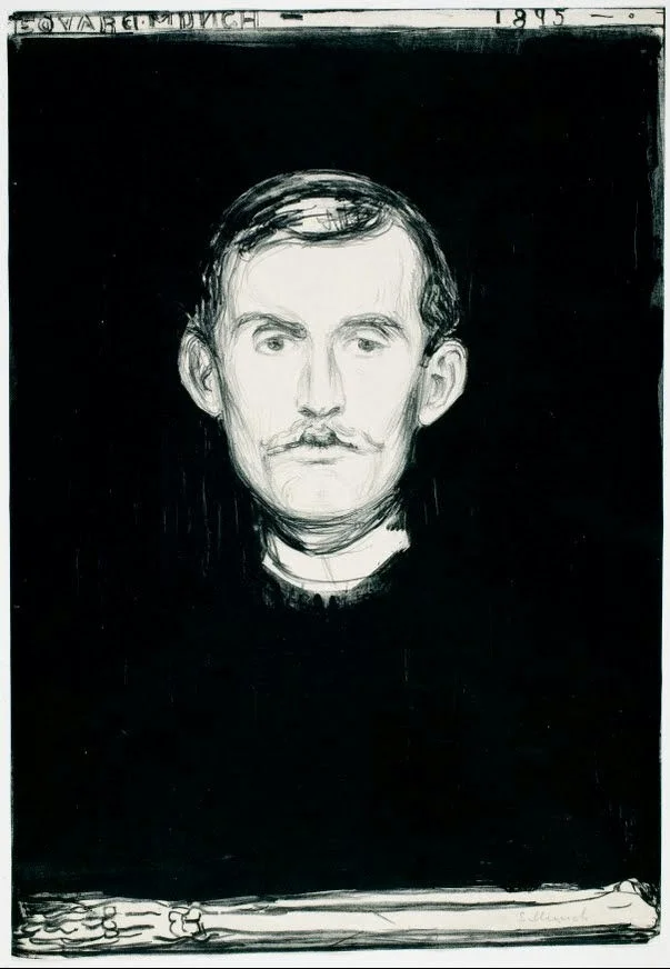 Edvard Munch Self-Portrait Poster 1895 V2 Wall Art Painting