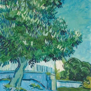 Vincent van Gogh Blossoming Chestnut Trees Poster 1889 Wall Art Painting