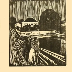 Edvard Munch The Girls on the Bridge II Poster 1927 Wall Art Painting