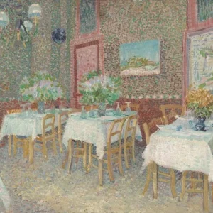 Vincent van Gogh Interior of a Restaurant Poster 1888 Wall Art Painting