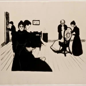Edvard Munch Sterbezimmer Poster 1896 Wall Art Painting