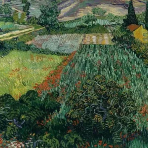 Vincent van Gogh Field with Poppies Poster 1888 Wall Art Painting