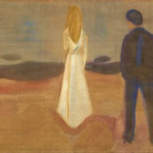 Edvard Munch Two Human Beings The Lonely Ones Poster 1906 Wall Art Painting