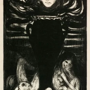 Edvard Munch The Urn Poster 1896 Wall Art Painting