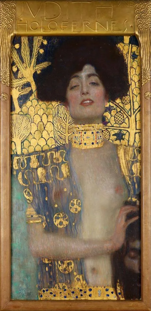 086_judith-gustav-klimt Gustav Klimt Judith (No. 086) Poster 1901 Wall Art Golden Painting - Image 1