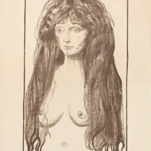 Edvard Munch Sin Poster 1901 Wall Art Painting
