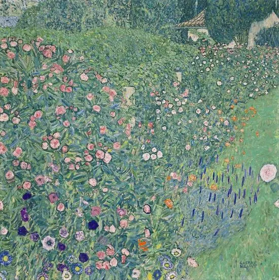 092_italian-garden-landscape-gustav-klimt Gustav Klimt Italian Garden Landscape Poster 1913 Wall Art Landscape Painting - Image 1