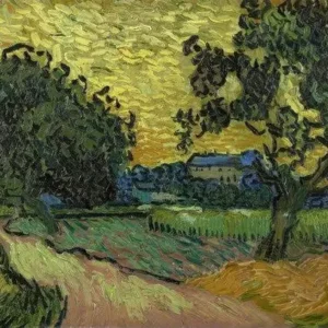 Vincent van Gogh Landscape at Twilight Poster 1888 Wall Art Painting