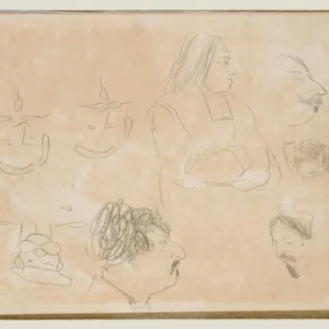 Edgar Degas Caricature Sketches Poster 1857 Wall Art Painting