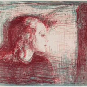 Edvard Munch The Sick Child Poster 1885 Wall Art Painting