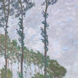 Claude Monet Wind Effect Series of the Poplars Poster 1891 Wall Art Painting