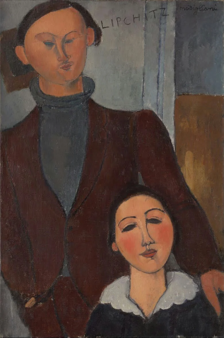 Amedeo Modigliani Jacques and Berthe Lipchitz Poster 1916 V2 Wall Art Painting