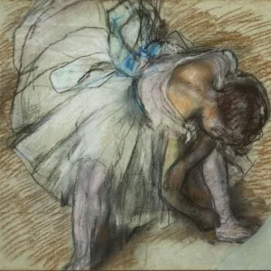 Edgar Degas Dancer Adjusting Her Shoe Poster 1882 Wall Art Painting