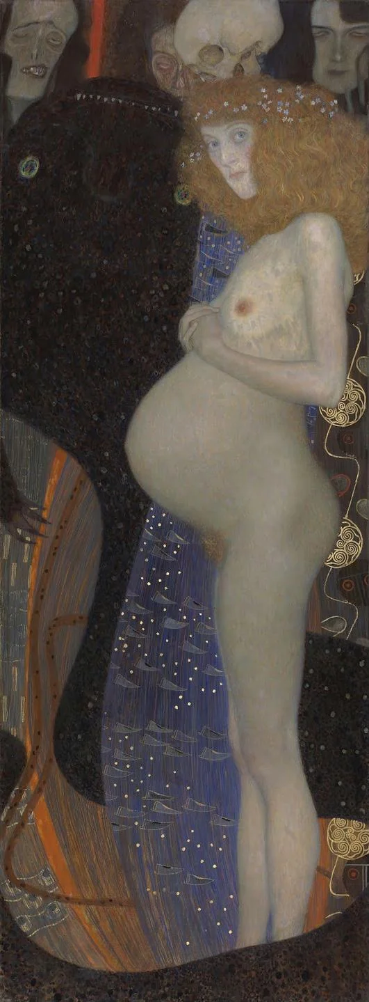 101_hope-i-klimt-gustav Gustav Klimt Hope I Poster 1903 Wall Art Golden Painting - Image 1