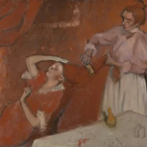 Edgar Degas Combing the Hair la Coiffure Poster 1896 Wall Art Painting