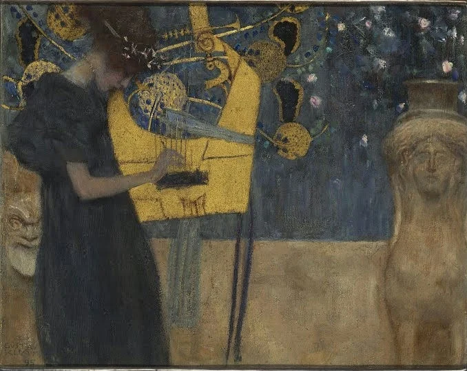 109_music-gustav-klimt Gustav Klimt Music Poster 1917 Wall Art Symbolist Painting - Image 1