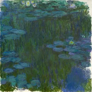 Claude Monet Water Lilies Blue Pond Poster 1906 Wall Art Painting