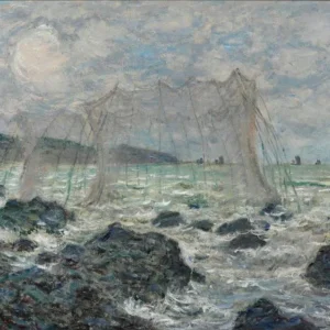 Claude Monet Fishing Nets at Pourville Poster 1882 Wall Art Painting