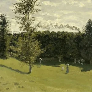 Claude Monet Train in the Countryside Poster 1870 Wall Art Painting