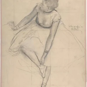 Edgar Degas Dancer Adjusting Her Slipper Poster 1882 V2 Wall Art Painting